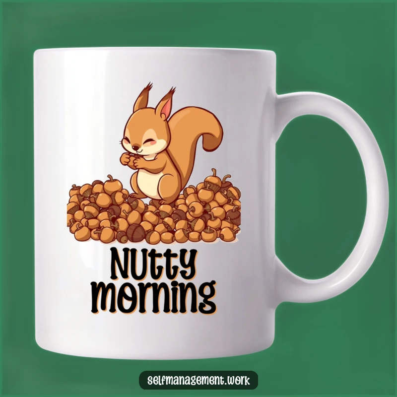 Funny Squirrel Acorn Organizer Mug: Hilarious Gift for Prepared People
