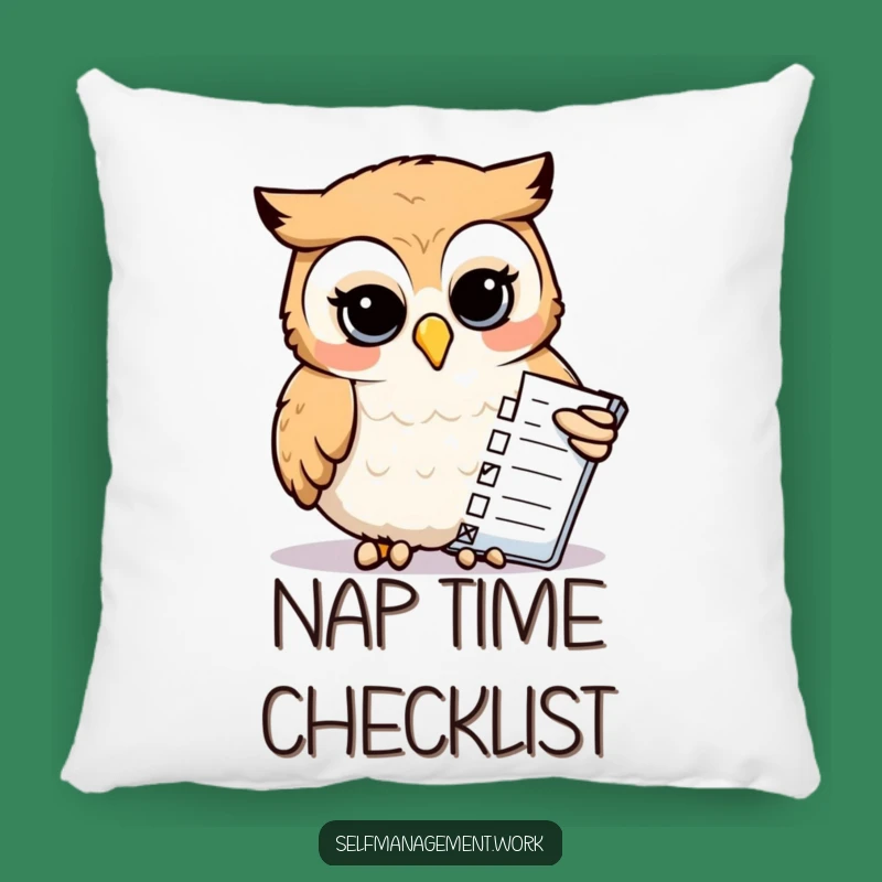 Funny Owl Pillow: Cozy Comfort with a Calm Task-Checking Bird, Perfect Funny Gift