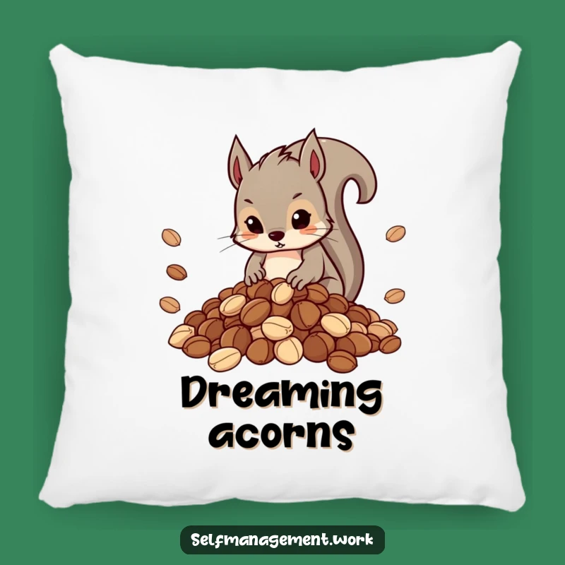 Funny Squirrel Nut Pillow: Cozy & Hilarious Comfort for Organized Dreams