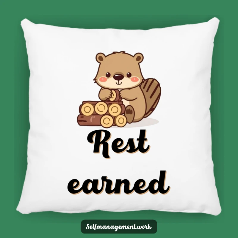 Funny Beaver Log Pillow: Cozy & Hilarious Comfort for Productive Dreams