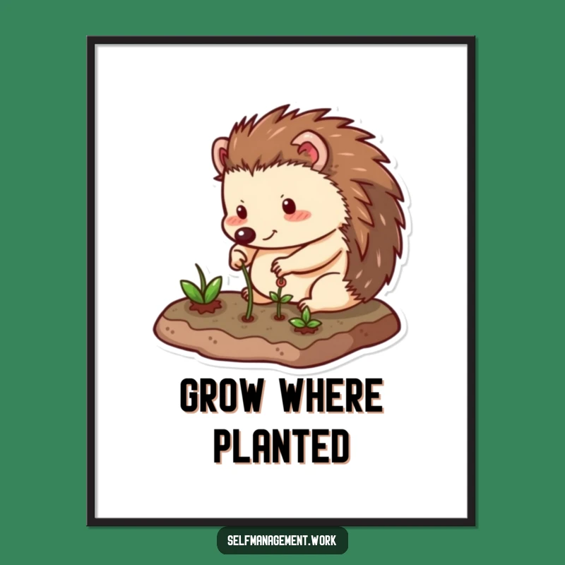Funny Hedgehog Digital Art: Hilarious Garden Scenes for Your Walls.
