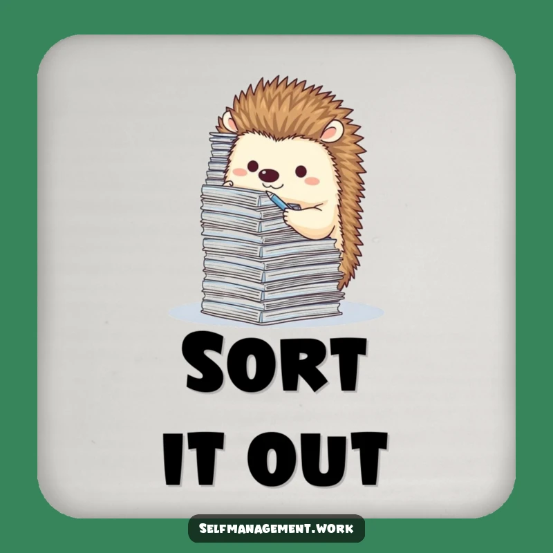 Funny Hedgehog Desk Coaster: Hilarious Protection for Your Surfaces