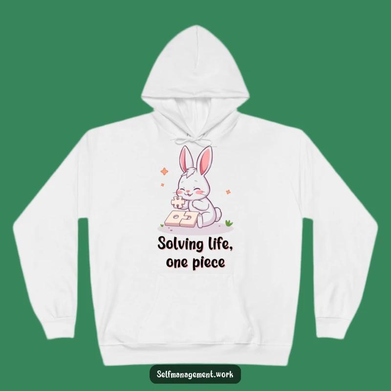Funny Rabbit Hoodie: Cozy Up with Puzzle-Solving Fun.