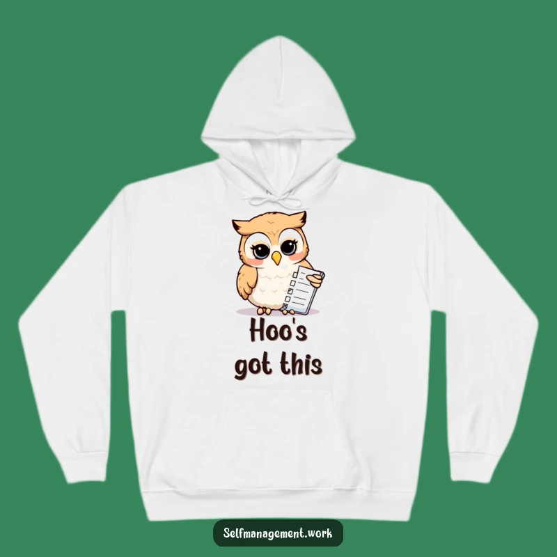 Funny Owl Hoodie: Cozy & Calm Bird Checking Tasks, Perfect Warm Funny Gift