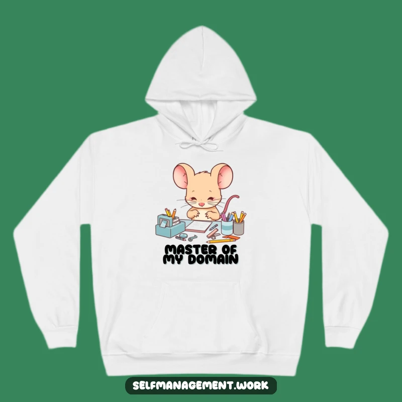 Funny Mouse Hoodie: Cozy Comfort Meets Meticulous Organization Humor.
