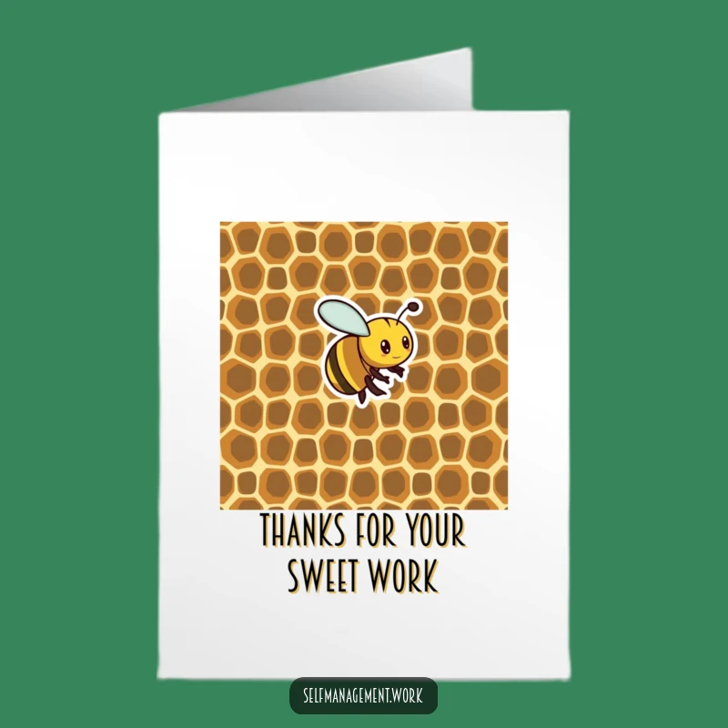 Free Printable Funny Bee Thank You Card: Bee Shows Gratitude - Hilarious Downloadable Gift!