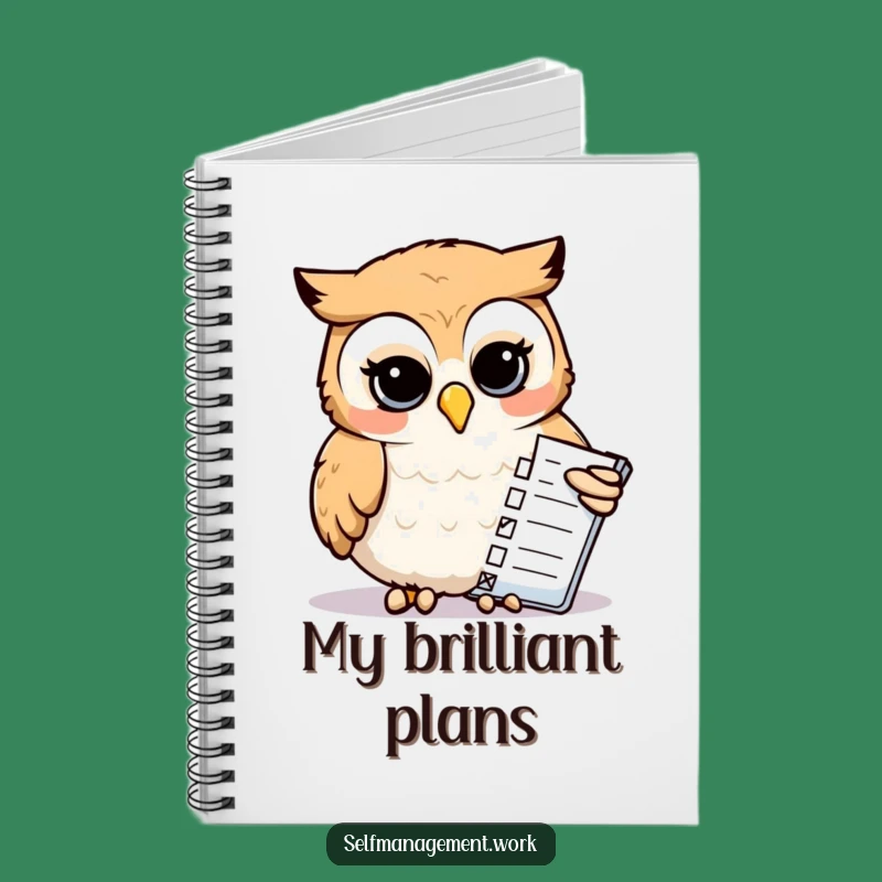 Funny Owl Notebook: For Lists & Tasks, Calm Bird's Funny Organizational Gift