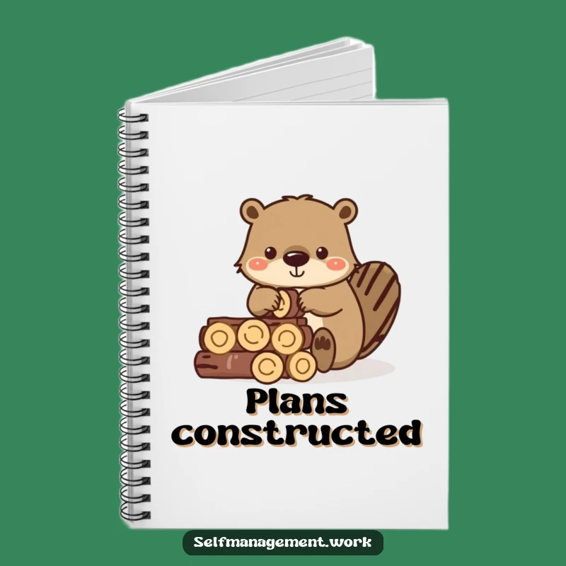 Funny Beaver Log Planner Notebook: Hilarious Gift for Productive Minds