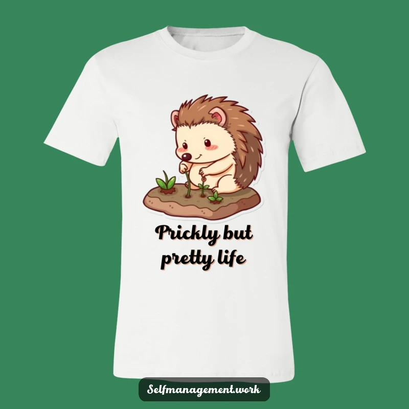 Funny Hedgehog T-Shirt: Grow Your Style with Garden Humor.